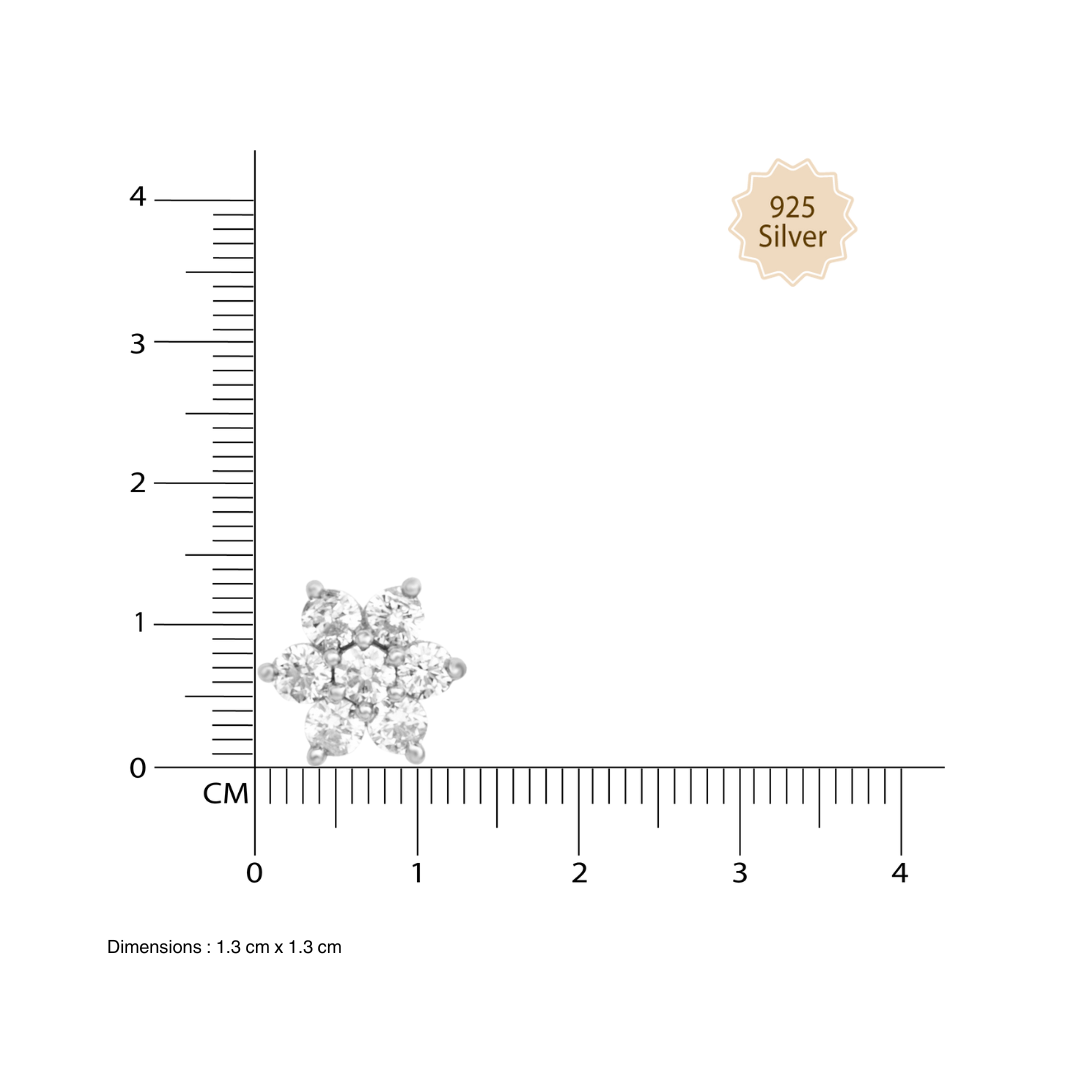 Flower Silver Splendor Earrings