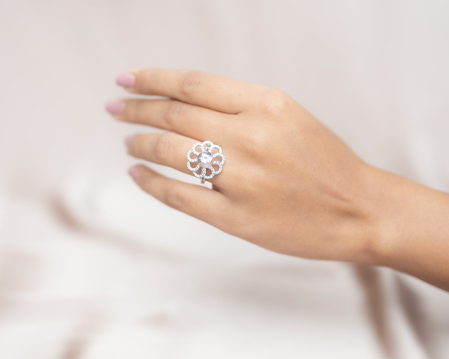 Silver Crown of Radiance AD Ring