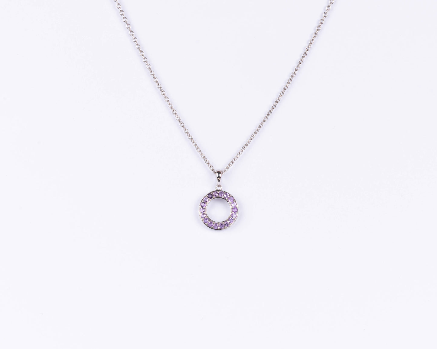 Sphere Amethyst Round Pendant