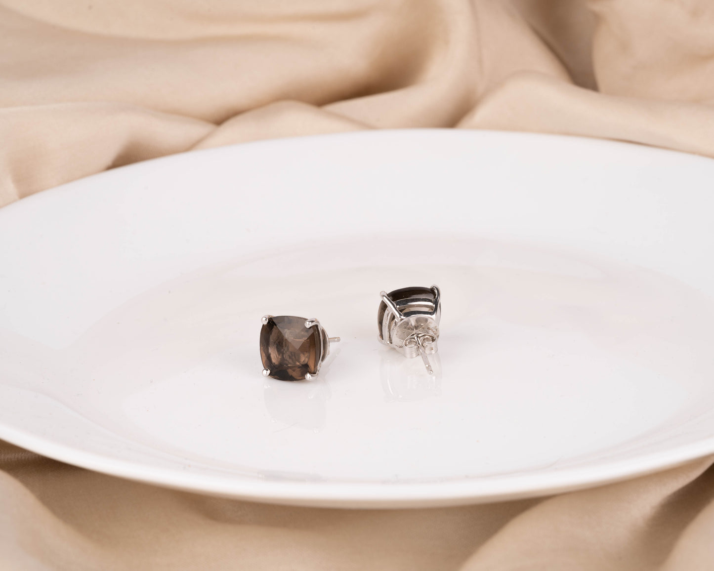 Smoky Stud Earrings