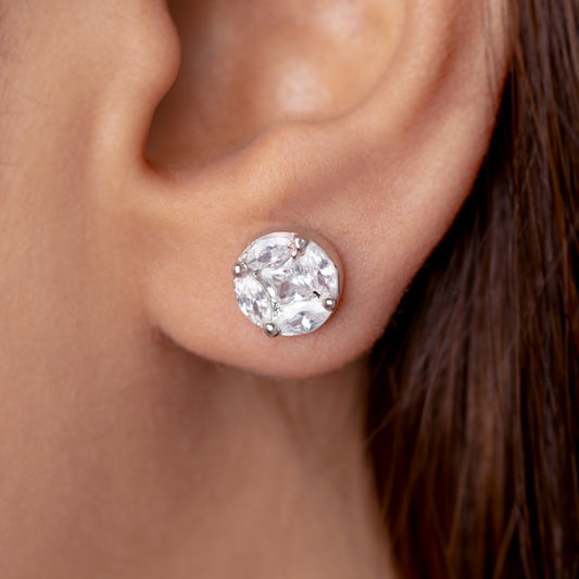 Radiant Halos Stud Earring