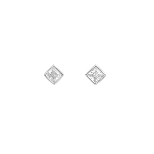 Square Sparkle Stud Earring
