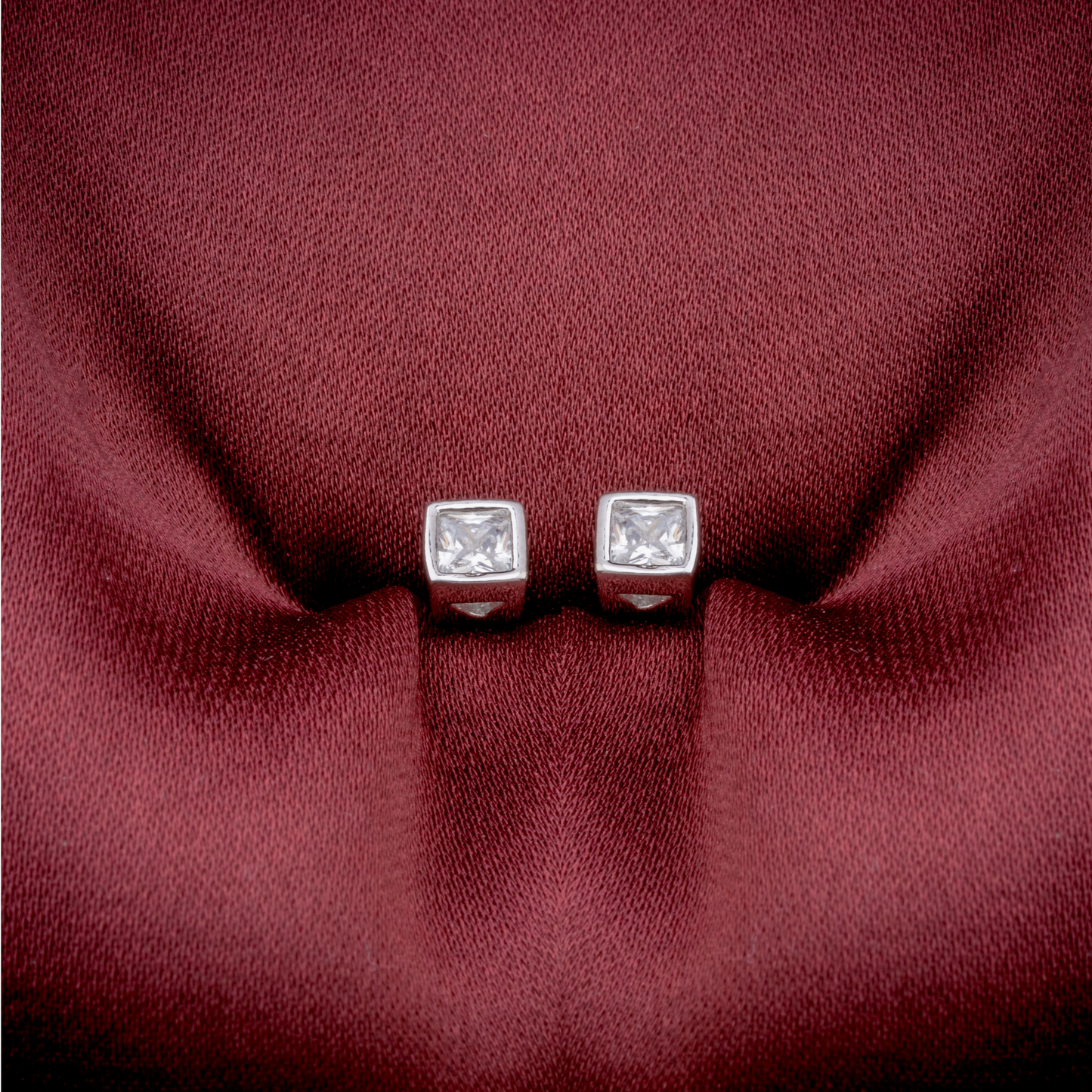 Square Sparkle Stud Earring