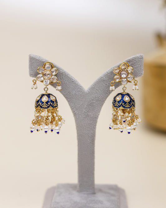 Neela Jhumka Earrings