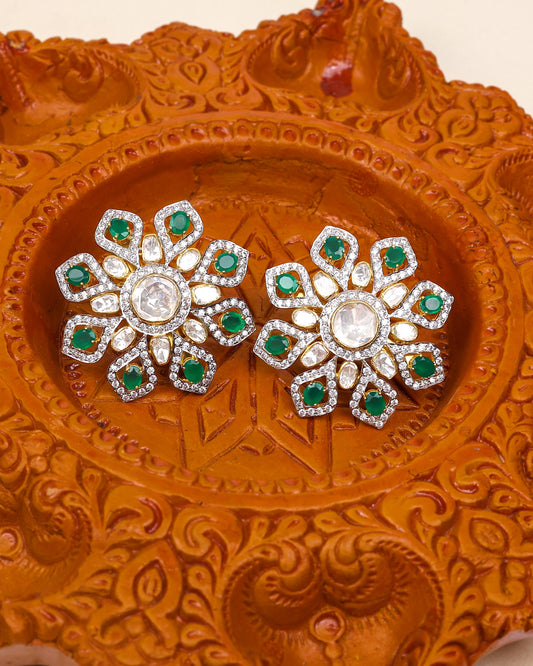 Noor Silver Floral Studs