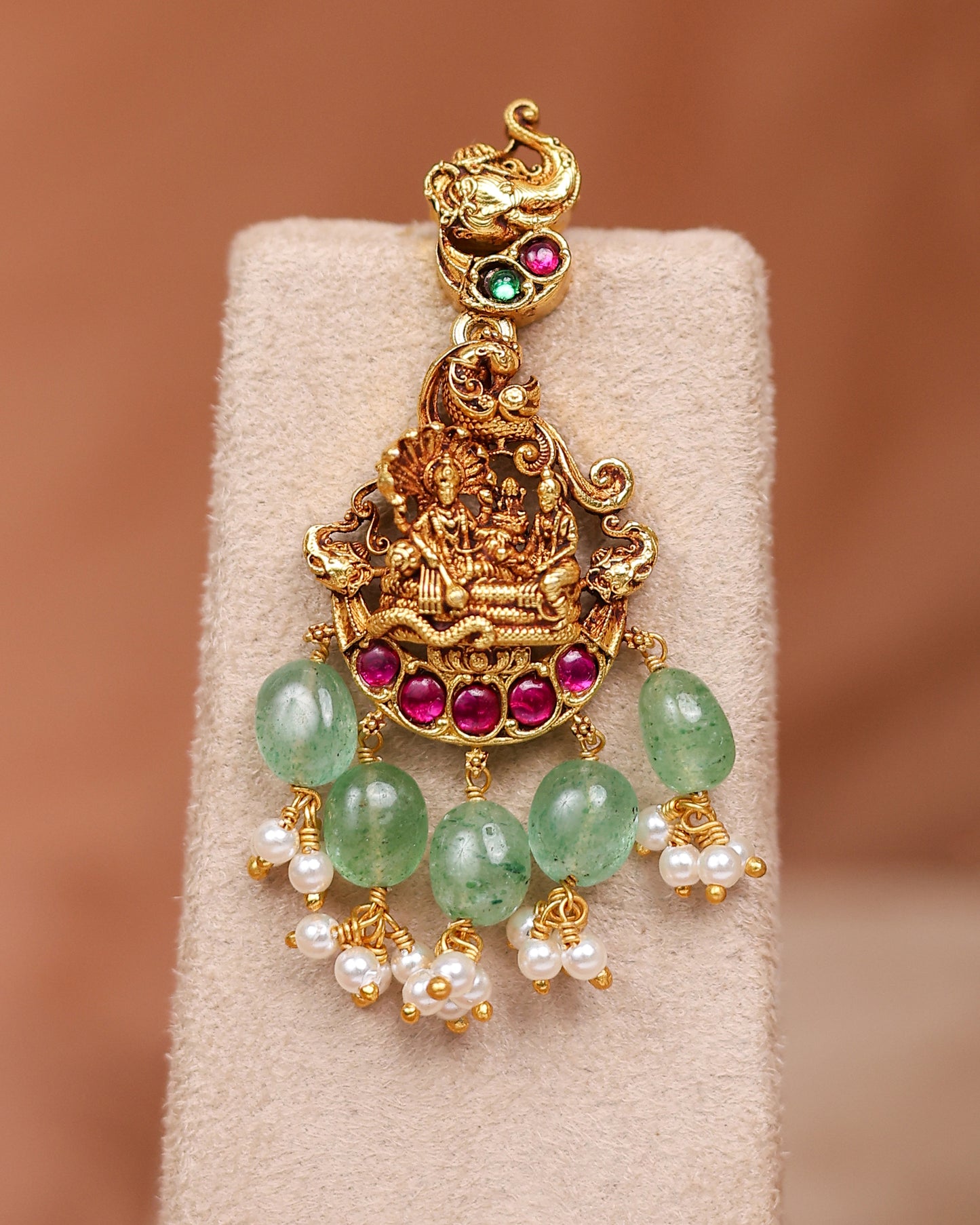 Gulaab Goddess Silver Necklace Set