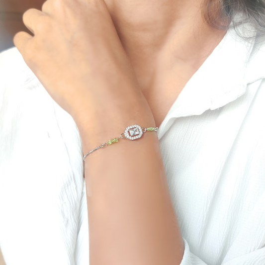 Peridot Silver Bracelet