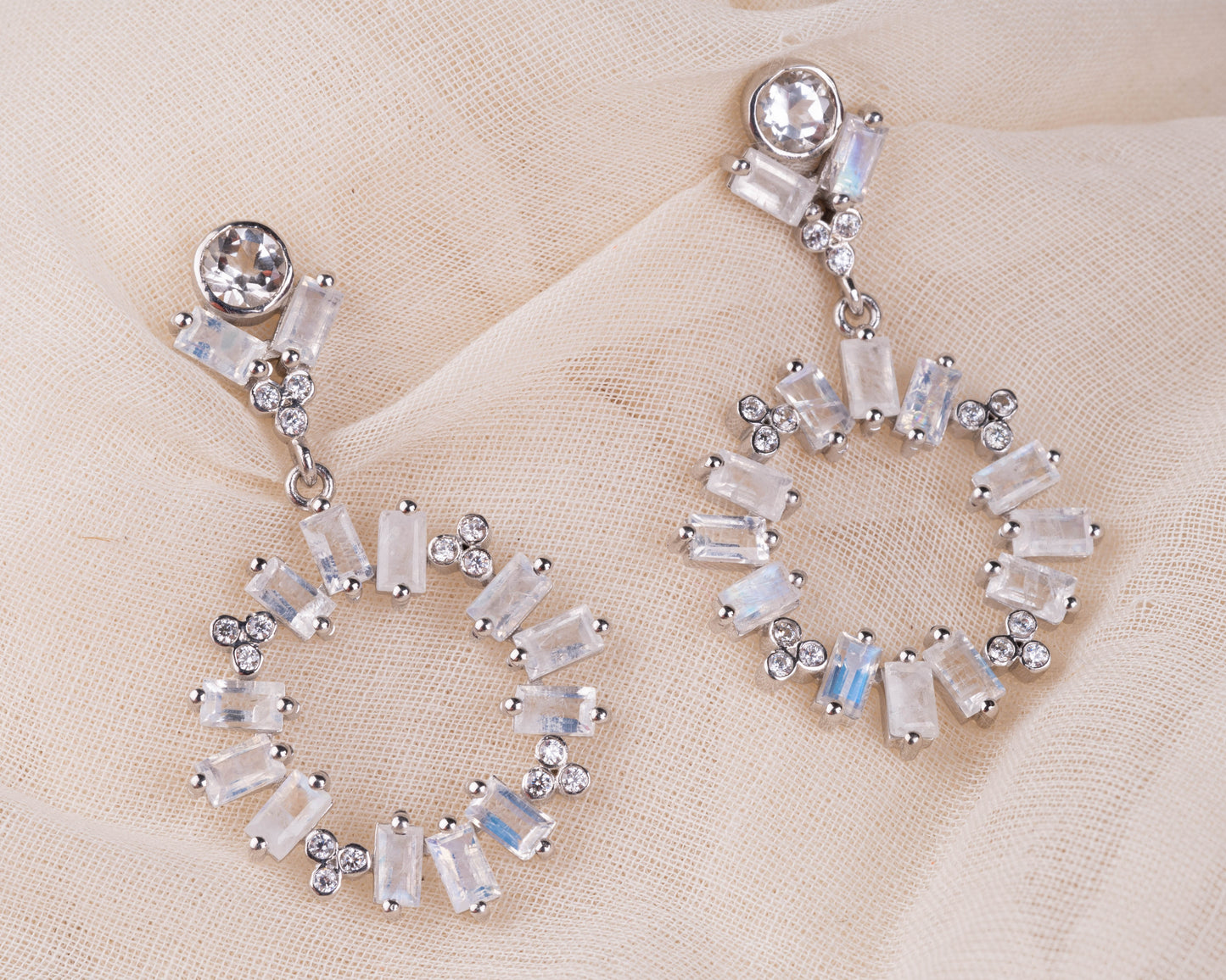 Opalite Snowflake Earrings