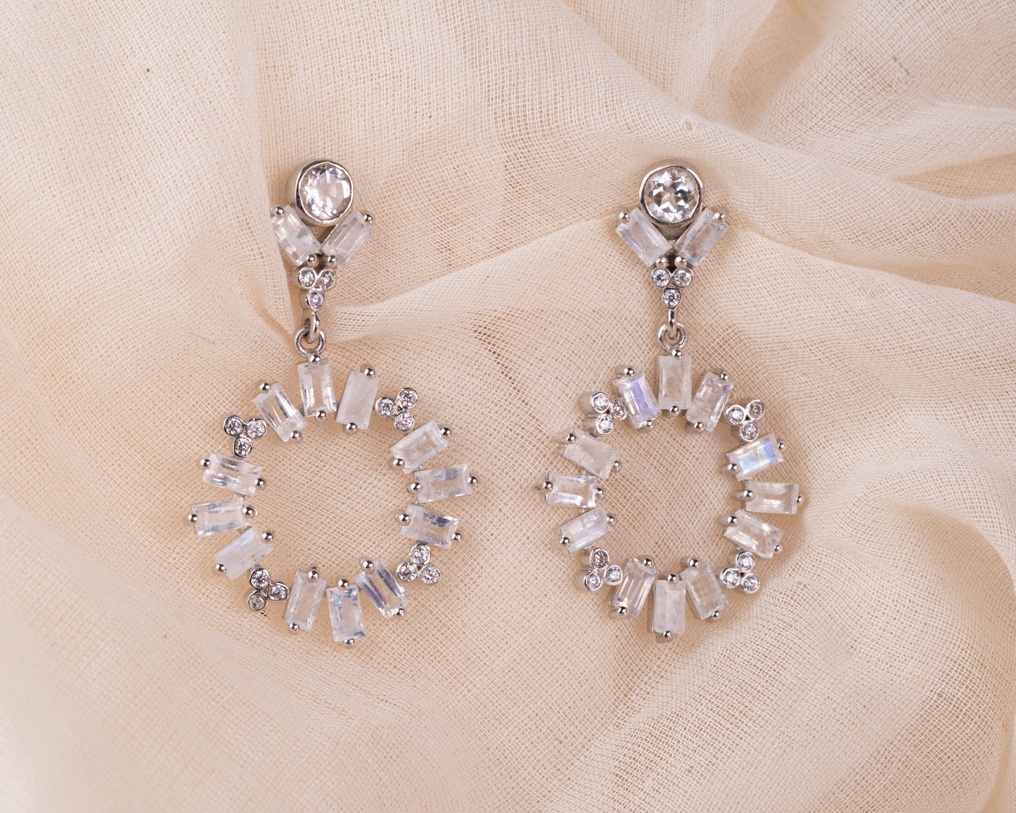 Opalite Snowflake Earrings