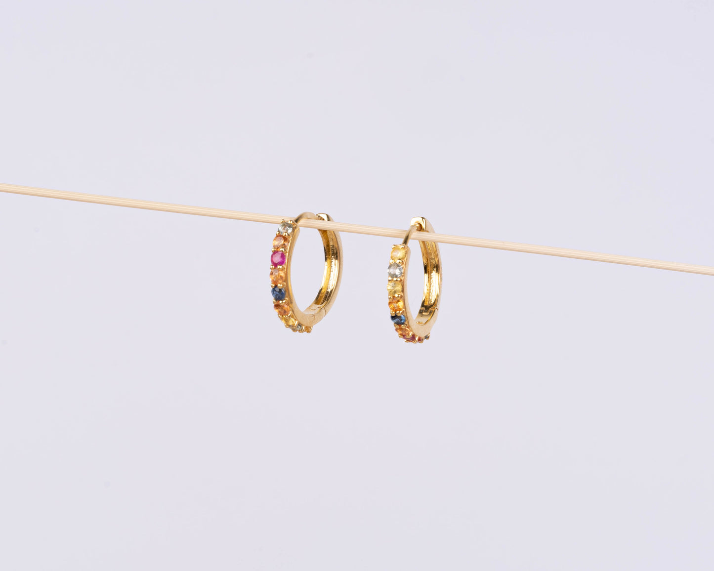 Sapphire Magic Hoop Earrings