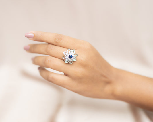 Sapphire Bloom Ring