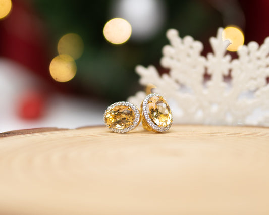 Golden Glow Stud Earring