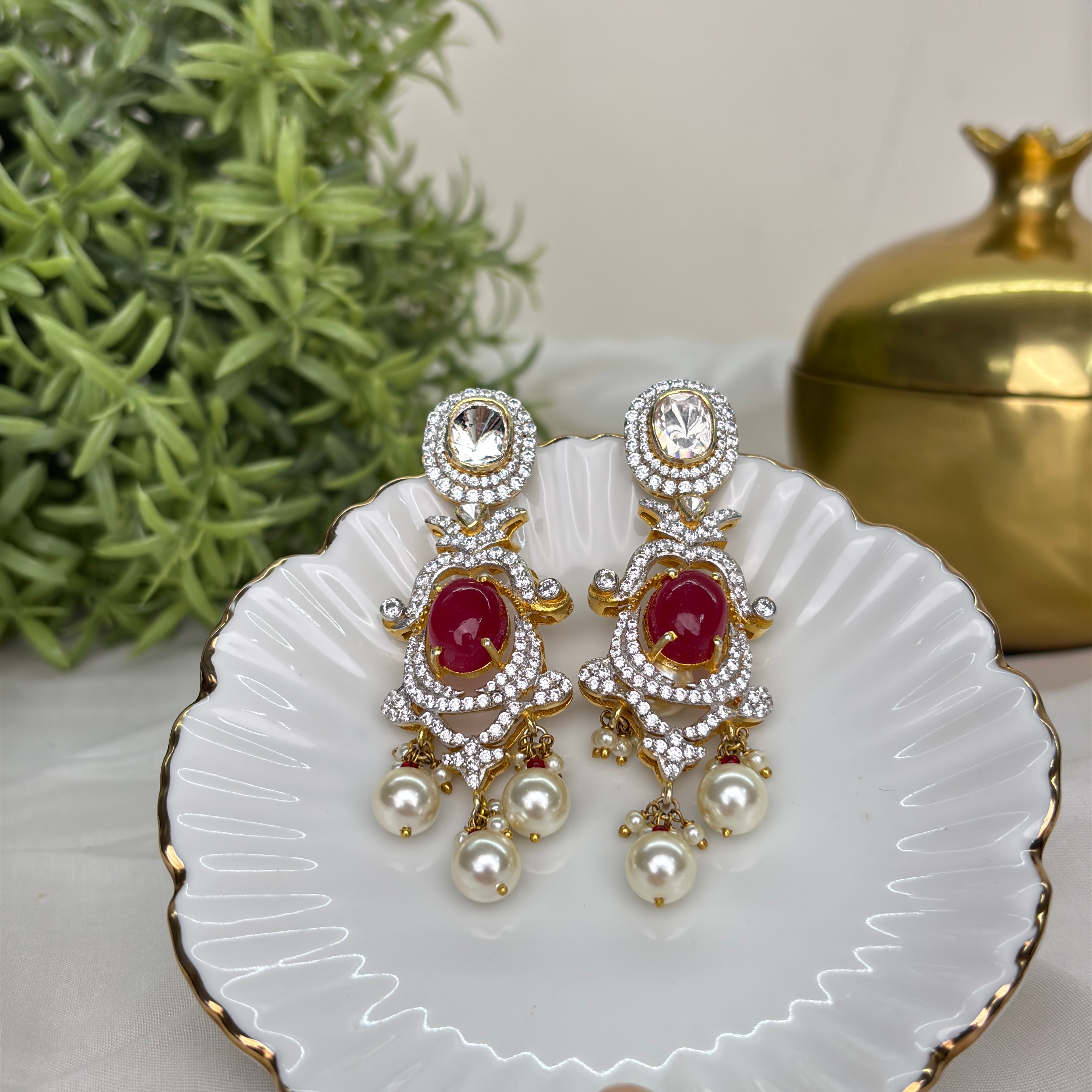 Glistening Pearl Drop Earrings