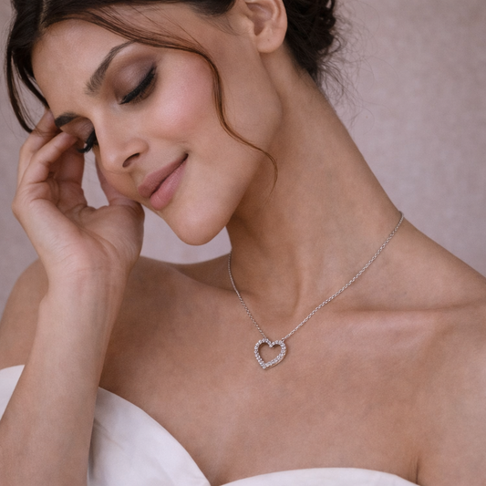 Blue Topaz Heart Pendant