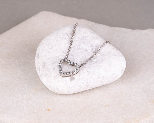 blue topaz heart pendant