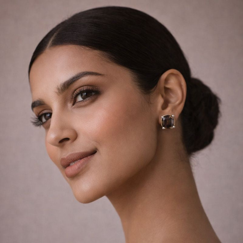 Smoky Stud Earrings