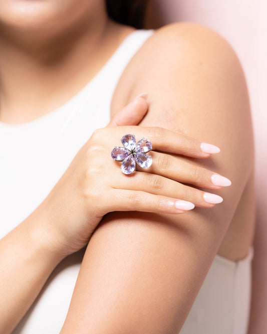 Pink Amethyst Bloom Ring