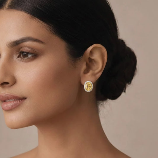 Golden Glow Stud Earring